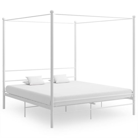 VidaXl Himmelsäng Vit Metall 180X200 Cm - Litenleker