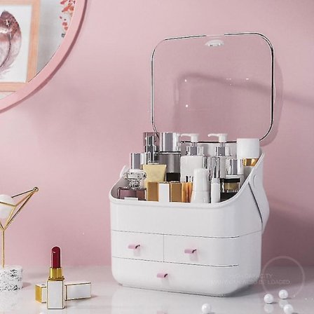 3-lags sminkeorganisator displayboks oppbevarings skuffer