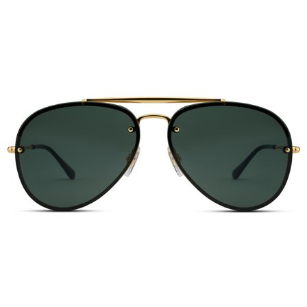 Occasus | Goudkleurige Aviator Zonnebril met Groen Kleurverloop voor mannen - Aviator zonnebrillen