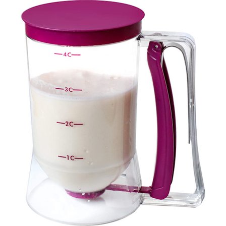 Dispenser for vaffelrøre Pannekakerøre Skje Pannekake Blandeskje Kake Røre Dispenser