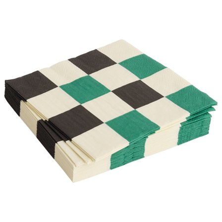 Hay Pattern Lunch serviett, off-white/green/black' - 'Off-white, green, black
