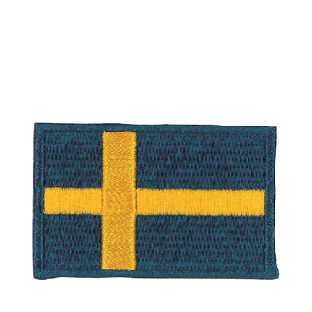 Trend-Tex Applikation Svensk Flagga Sytillbehör Blå 5 x 3,1 cm