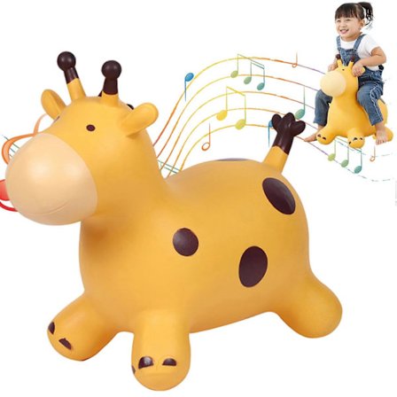 Pomppulelut, Kirahvi Pomppuhevonen puhallettava eläin ulkona sisällä pääpomppija Hyppylelu lahjat pojille ja tytöille 18 kuukautta