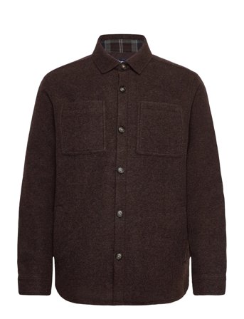 Barbour Barbour Marlow Tailored Wool Blend Overshirt - Brown - XXL