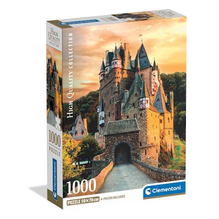 Eltz Castle 1000-brikkers puslespil med plakat