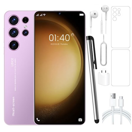 Samsung Galaxy S23 Ultra 6.0 Tum Android 12 Smartphone 2GB RAM 16GB ROM Olåst Mobiltelefon 6800mAh Batteri USA 110-240V Rosa