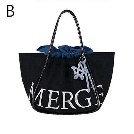 Vevd Tote Bag - Svart, Stor Kapasitet, Mor-og-Barn Bruk, Nisje Design, 2025 Ny
