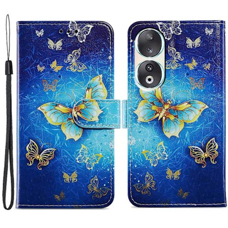 For Honor 90 Wallet Etui Trykt Mønster PU Læder Flip Stand Cover