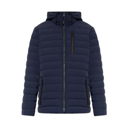 Moose Knuckles Down jacket with logo , Blauw , Heren , Maat: M