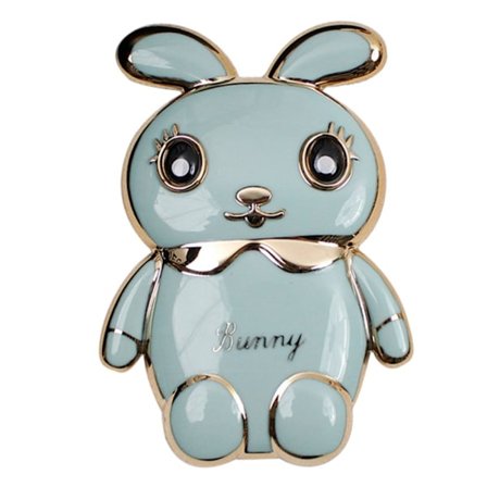 Universal elektropläterat stöd för telefon med söt kanin - Grön