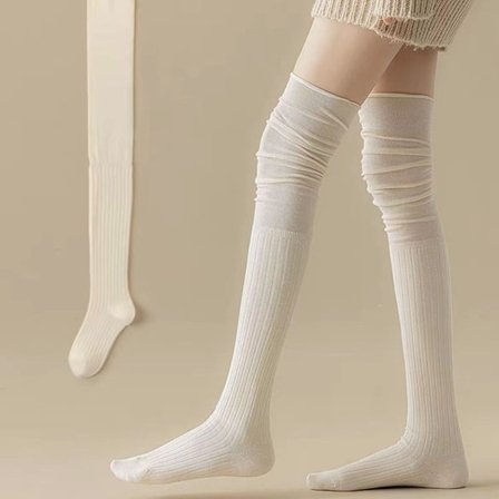 Over Knee Strømper Lårtights BEIGE