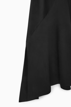 COS Femme Robe Midi Asymétrique in Noir