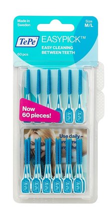 TePe EasyPick tandstikker M/L, 60 stk, Medicin & Pleje, Mund & Tandpleje, Tandstikker