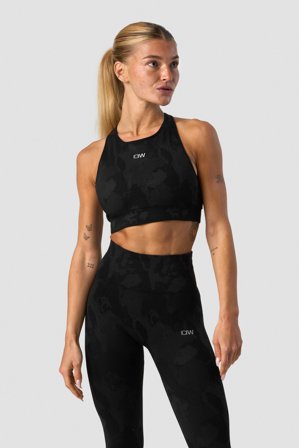 ICANIWILL - Camo Seamless Sports Bra Black - Urheiluliivit - Naiset - Treenivaatteet ICIW:ltä