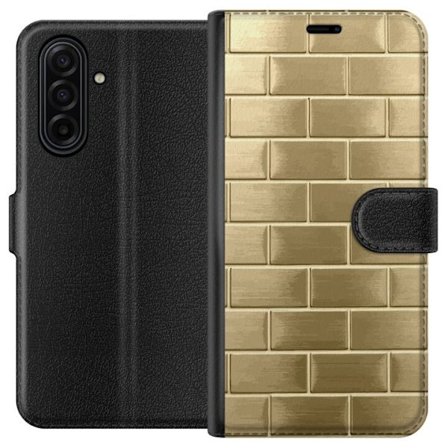 Plånboksfodral till Samsung Galaxy A17 5G med Gyllene Murstenar