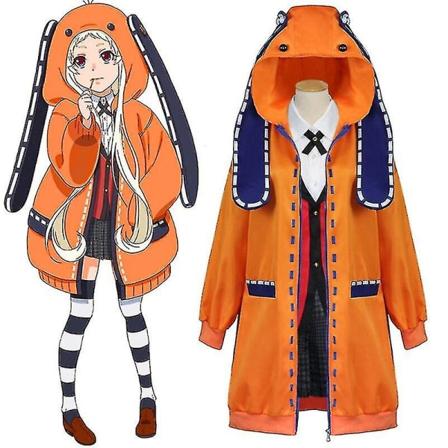 Nopea toimitus täysi set Kakegurui Jabami Yumeko Saotome Meari japanilaisten koulutyttöjen univormupuku aikuisten lasten tytöille Runa only coat Adult