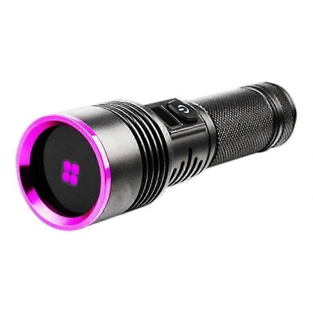 Kraftig 365NM UV-lommelykt Høyeffekts Ultrafiolett Lampedetektor Type-C USB Oppladbar LED