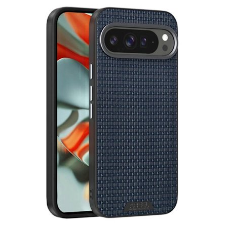 ABEEL Mobilskal till Google Pixel 9 Pro XL MagSafe Äkta Läder Blå