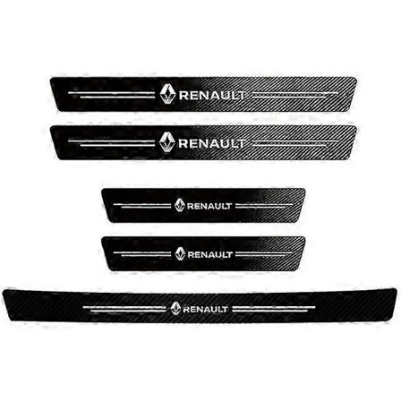 [LLC] Autodele egnet til Renault Fluence Captur Megane Clio Kadjar Talisman Arkana RS bil dørtrin plade beskyttelse kulfiber klistermærke