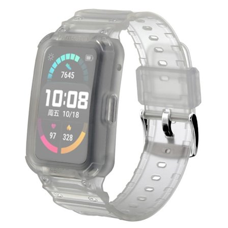 Huawei Watch Fit / Honor Watch ES suojakuori kellon hihnalla - Matta / Läpinäkyvä