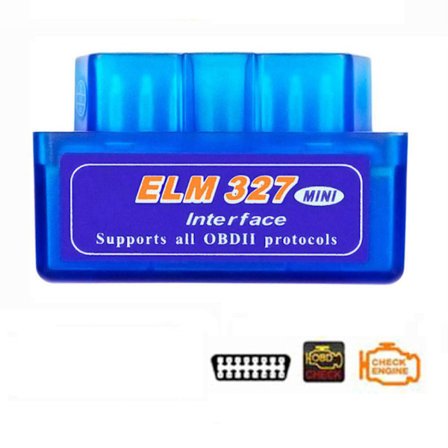 OBD2 V1.5 Bluetooth 5.1 -skanneri ELM327-autodiagnostiikkatyökaluun, yhteensopiva IOS- ja Android-autotunnistimien kanssa, sininen