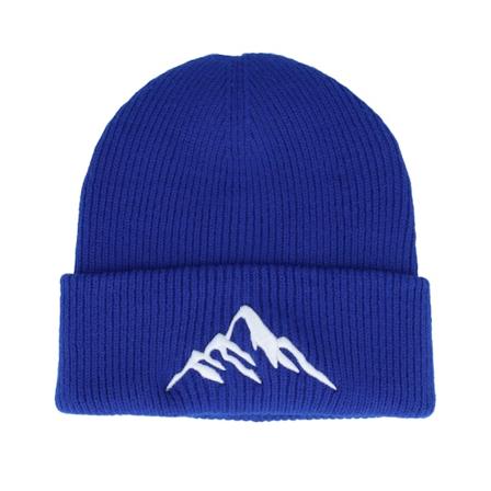 Wild Spirit - Mountain 3d Royal Blue Soft Deep Cuff Cuff Blue Beanie - @ Hatstore