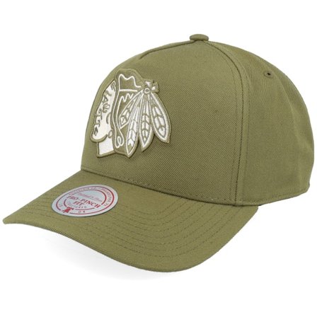 Mitchell & Ness - Verde adjustable Gorra - Chicago Blackhawks Fashion Pro Olive A-Frame Adjustable @ Hatstore
