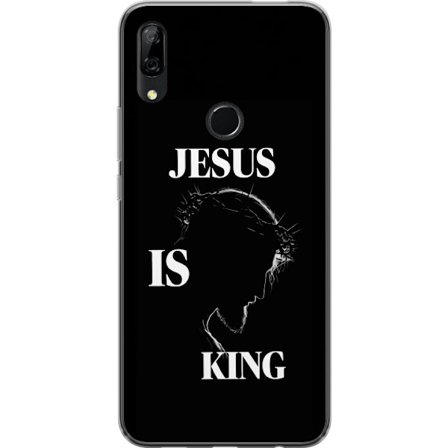 Yhteensopiva Puhelinkuori Huawei P Smart Z Värikkäitä kawaii-hahmoja pinottuna pystysuunnassa violetilla taustalla, pehmeillä muodoilla ja leikkisällä