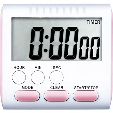 Timer - Stor Köksklocka & Alarm Räkna Upp & Räkna Ner (Rosa)