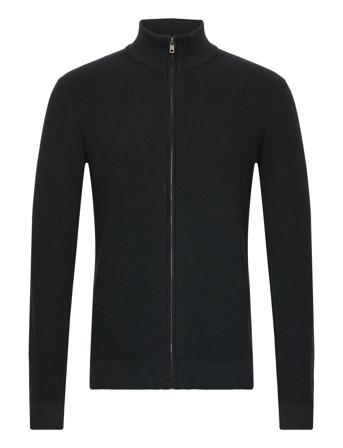 Bhcodford Zipthrough Tops Knitwear Full Zip Jumpers Black Blend