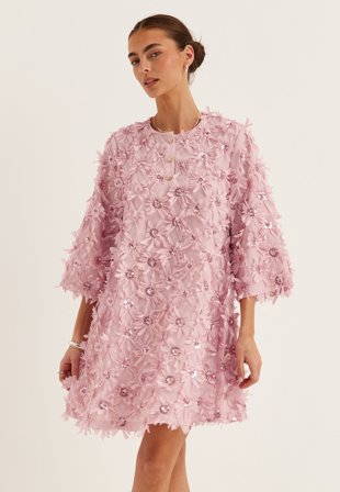 YAS - Yasabelone 3/4 DRESS - Romance Rose