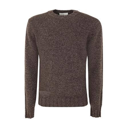 Filippo De Laurentiis, Long Sleeve Round Neck Knitwear Bruin, Heren, Maat:XL