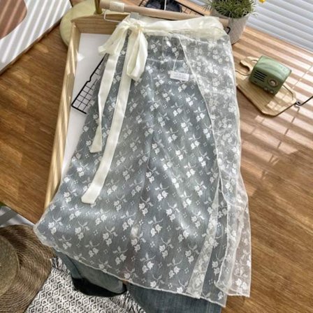 Snörskjol Knä över kjolar BEIGE