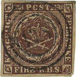 Danmark 1851 - AFA IIa - Stemplet