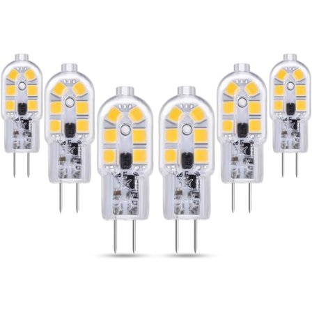 G4 LED 12V 2W Lämmin valkoinen 3000K, 200lm, G4 10W 20W Halogeenilamppu vastaava, ei-himmennettävä, Bi-pin G4 12V LED AC DC Kruunuun, Pöytävalaisimeen