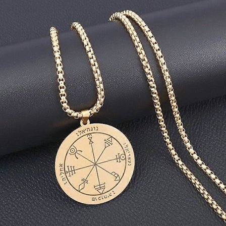 Halsband med häxknut i rostfritt stål, silverfärgat mönster, keltisk knut, lyckosmycke, present till vänner och familj