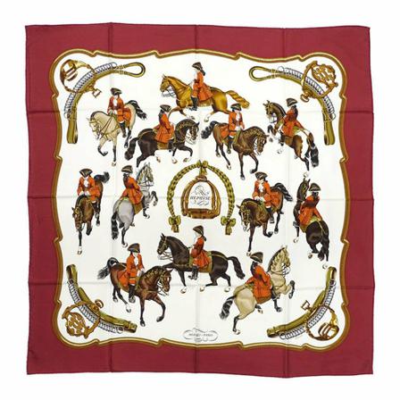 Hermès Vintage Scarves Rød, Dame Vintage Accessories, Størrelse: ONE Size
