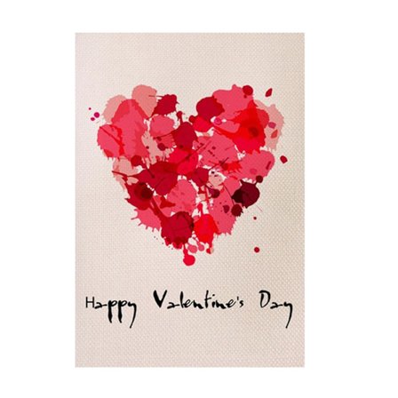 2 Storlekar 4 Mönster Alla hjärtansdag Flagga, Dubbelsidig Alla hjärtans dag Flagga Röd och Vit Kärlek Alla hjärtansdag Trädgårdsflagga Husflaggor