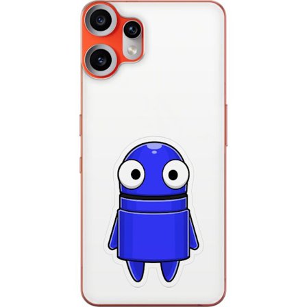 Yhteensopiva Puhelinkuori Nothing Nothing CMF Phone 2 Pro Sininen piirretty hahmo, jossa on suuret silmät ja ystävällinen ilme minimalistisessa muo