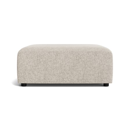 Como Puf - Genesis Grå/Beige - 102x92x42cm - Håndlavet Fodskammel/Ekstra Sæde - Elegant Design til Stue & Hyggekrog - Matchende Como Sofa Serie