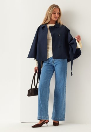 BUBBLEROOM - Cape Jacket - Navy