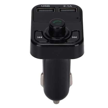 Bluetooth 5.0 FM-sändare Trådlös Bils Handsfree MP3 Radio Laddningsadapter med Dubbel USB-stöd Minneskort och USB-disk