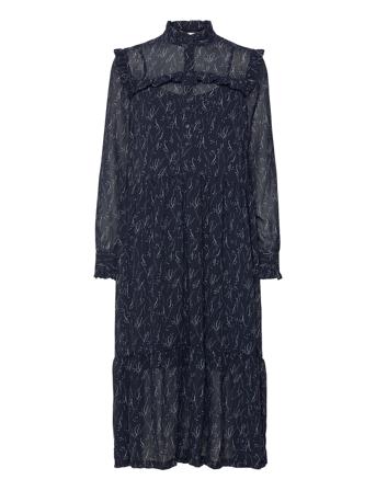 Recycled Polyester Dress Ls Blue Rosemunde