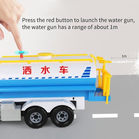 2023 Uusi Simulaatio Sprinkleri Leikkiauto Inertia Ajo Suihku Vesi Rakennusajoneuvo Malli Tarinankerronta Leikkikalu