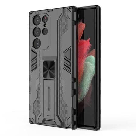 ShockProof Kickstand Skal Galaxy S22 - Musta Black