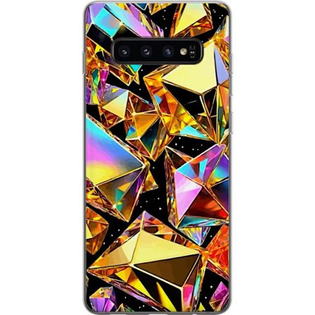 Kompatibelt Mobilskal till Samsung Samsung Galaxy S10 3D Guld