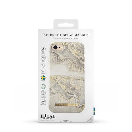 Printed Case iPhone 8/7/6/6S/SE Sparkle Greige Mar