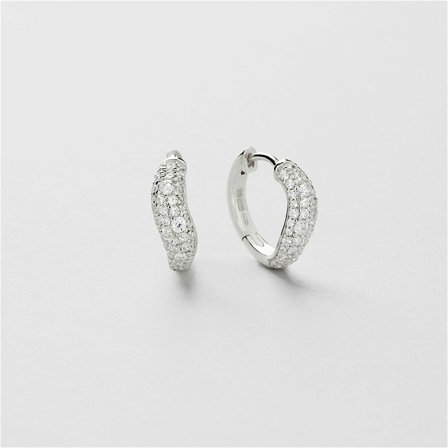 Sanna Bling Hoops - Örhängen - Sterling Silver - Safira