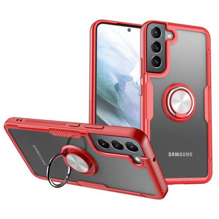 Samsung Galaxy S22+ Hybrid Skal Med Finger Ring - Röd Röd