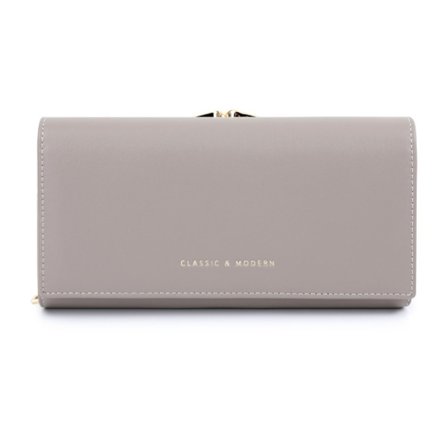 PU Skinnlommebok Dame Lommebok GRÅ